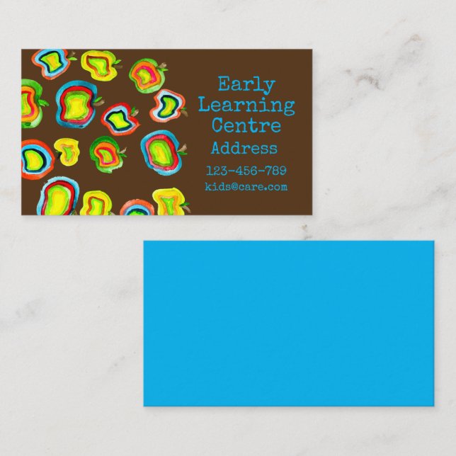 Early Learning Daycare fruit Business Card (Front/Back)