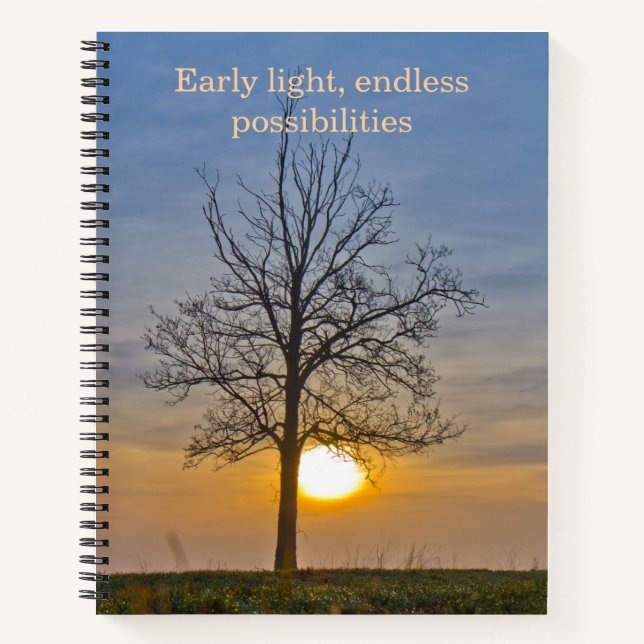Early Light Endless Possibilities Sunburst  Notebook (Front)