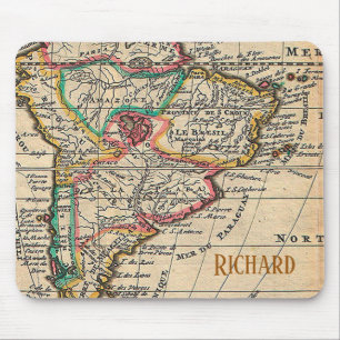 Early Map of South America Personalise Mouse Pad