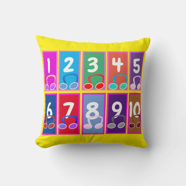 Early Maths Numbers 1 to 10 Cushion (Front)