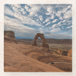 Early Morning at Delicate Arch Glass Coaster
