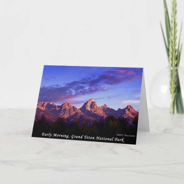 Early Morning Grand Teton National Park Card (Front)