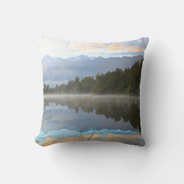 Early Morning Reflections Landscape Cushion (Front)