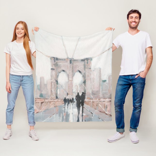 Early Morning Stroll - New York Fleece Blanket (In Situ)