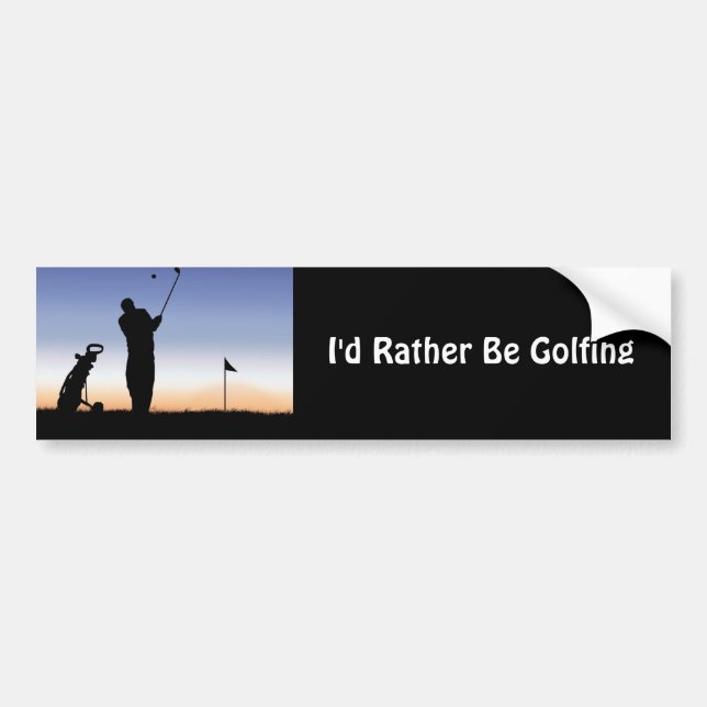 Early Morning Tee Time Bumper Sticker (Front)