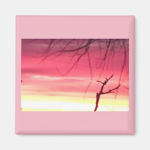 Early Morning Winter Sunrise Square Magnet