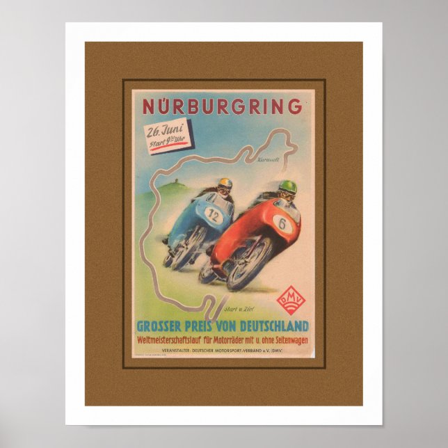 EARLY MOTORCYCLE ADVERTISING PRINT