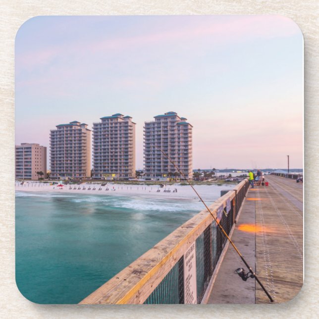 Early Navarre Beach Florida Fishing Coaster (Front)