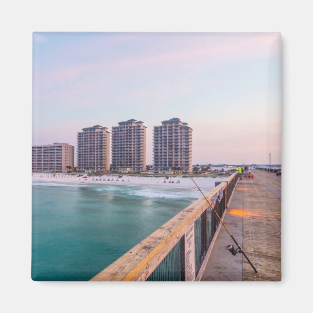 Early Navarre Beach Florida Fishing Magnet (Front)