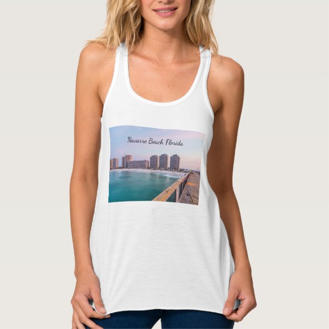 Early Navarre Beach Florida Fishing Tank Top (Front)