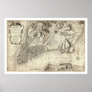 Early New York City Map 1776 Poster