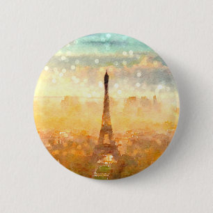 Early Paris Morning 6 Cm Round Badge