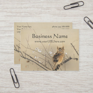 Early Plum Blossoms by Nishimura Goun, Owl Art Business Card