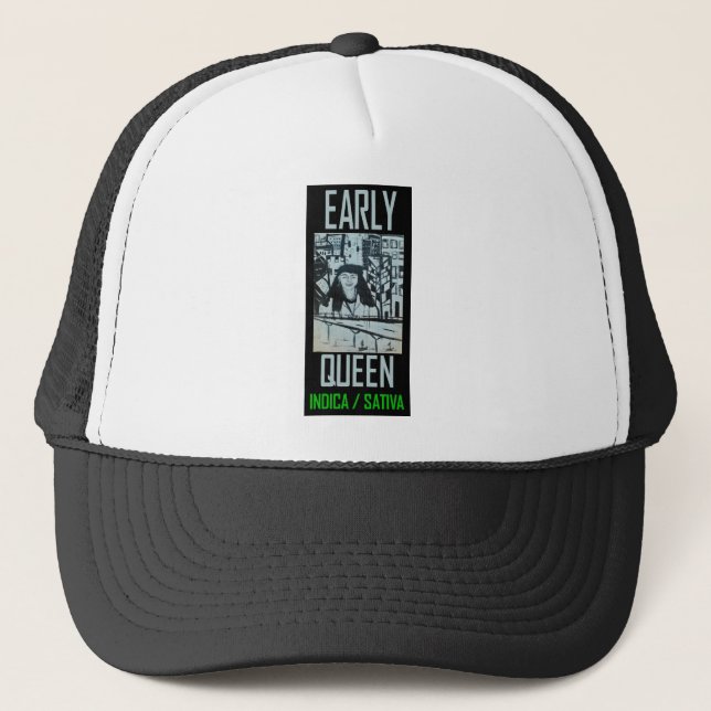 EARLY QUEEN INDICA SATIVA TRUCKER HAT (Front)
