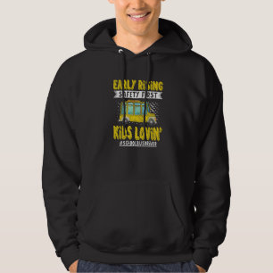 Early Rising Safety First Kids Lovin School Bus Dr Hoodie