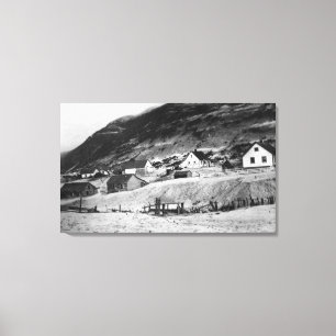 Early Scene of Kodiak, Alaska Photograph Canvas Print