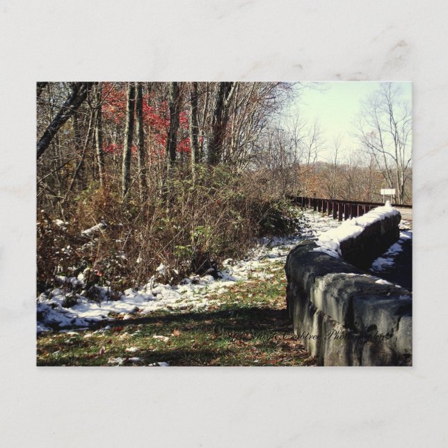 Early snowfall on the Cherohala Skyway Postcard (Front)