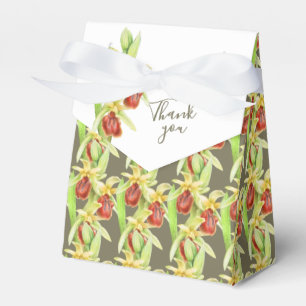Early spider orchid watercolor thank you gift box