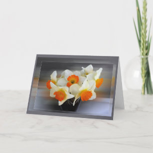 Early spring daffodils card