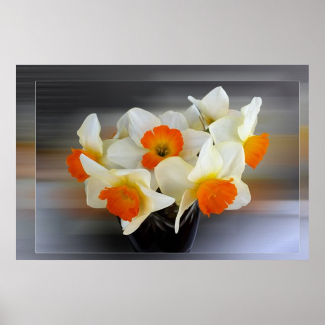 Early spring daffodils poster (Front)