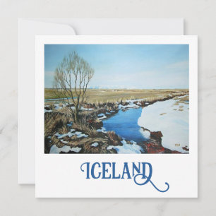 Early spring in Villingaholt, South Iceland. Holid Holiday Card