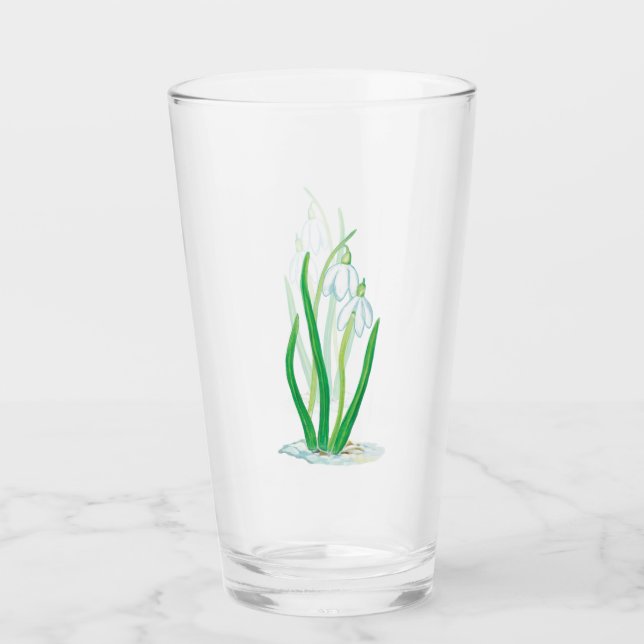 Early Spring Snowdrops  Glass (Front)