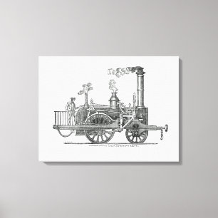 Early Steam Locomotive Canvas Print