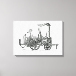Early Steam Locomotive Canvas Print