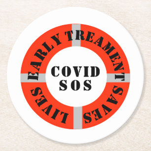 Early Treatment Saves Lives Round Paper Coaster