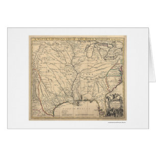 Early United States Map by Senex 1721