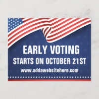 Early Voting American Flag Election Dates