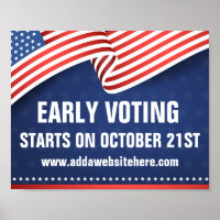 Early Voting American Flag Election Dates