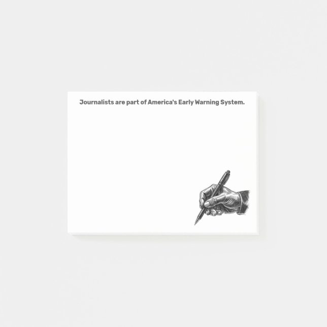 Early Warning System Journalist Post-it® Notes (Front)