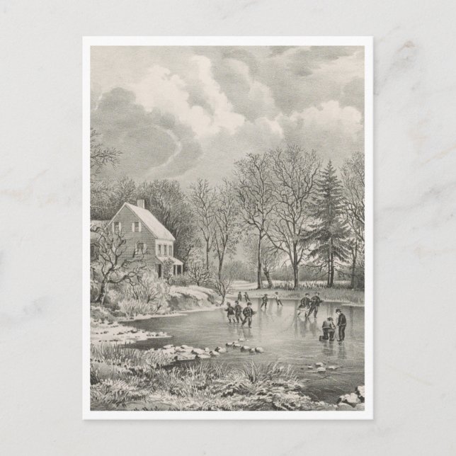 Early Winter Farm Postcard (Front)