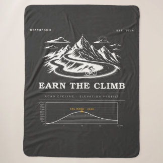 Earn The Climb Road Bike Elevation Pro Sherpa Blanket
