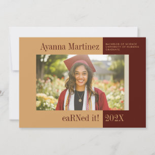 eaRNed it Nursing Graduation Announcement