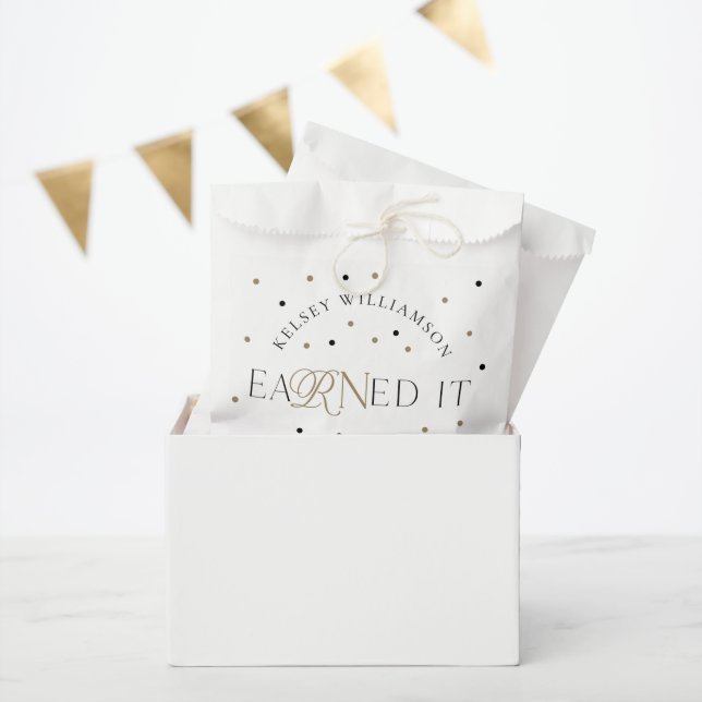 eaRNed It Nursing School Graduation Celebration Favour Bags (Party)