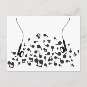 Earphones Postcard