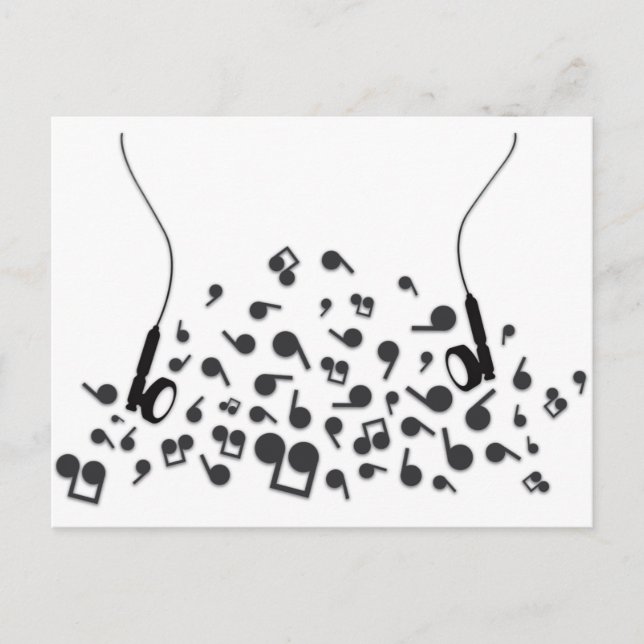 Earphones Postcard (Front)