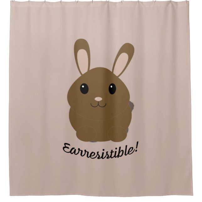 Earresistible Bunny Shower Curtain (Front)