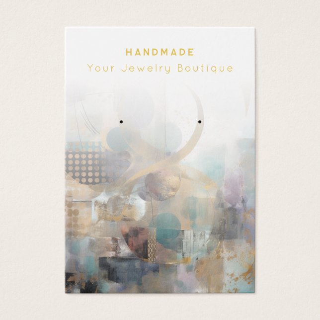 Earring Abstract Modern Jewellery Display Cards (Front)