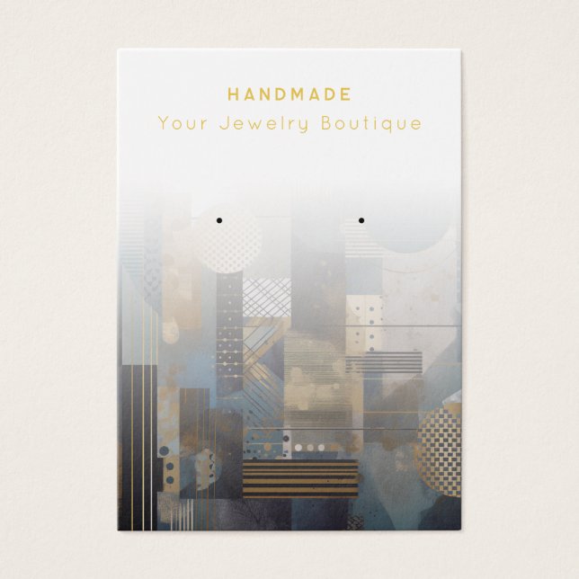 Earring Abstract Modern Jewellery Display Cards (Front)