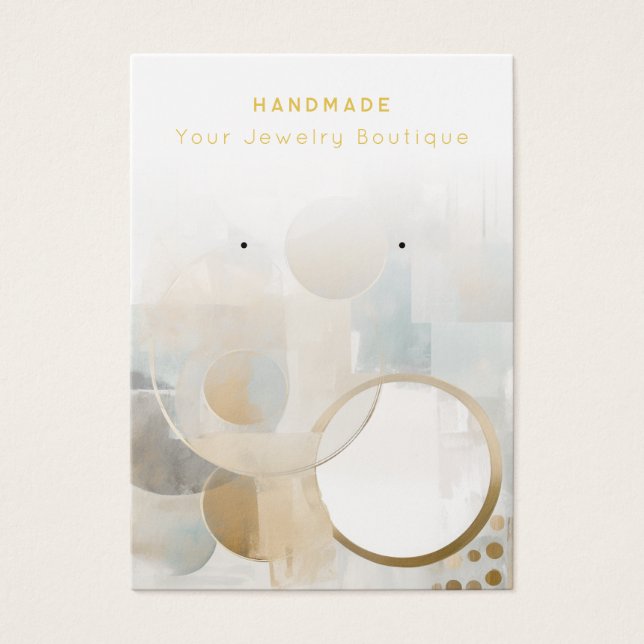 Earring Abstract Modern Jewellery Display Cards (Front)