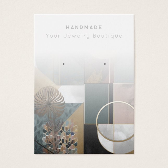 Earring Abstract Modern Jewellery Display Cards (Front)