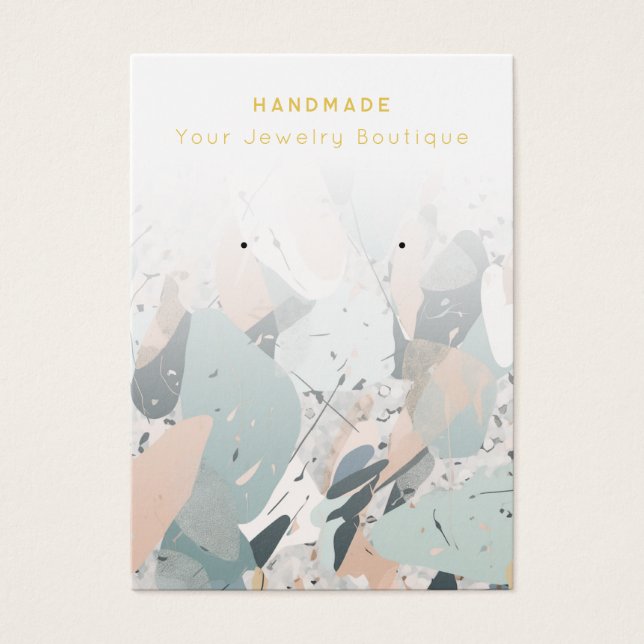Earring Abstract Terrazzo Jewellery Display Cards (Front)
