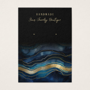 Earring Blue Gold Agate Jewellery Display Cards