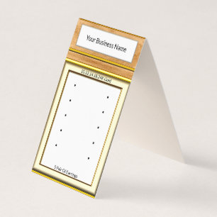 Earring Board Display Personalised Business Card