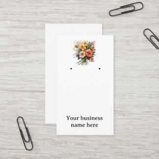Earring card for jewellery business. Can customise