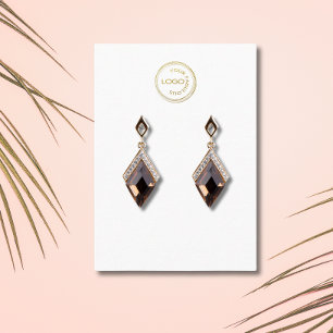 Earring Display Add Your Logo Kraft Business Card