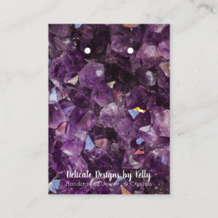 Earring Display Amethyst Business Card